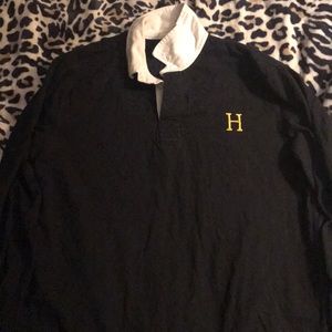 Huf collared long sleeve shirt